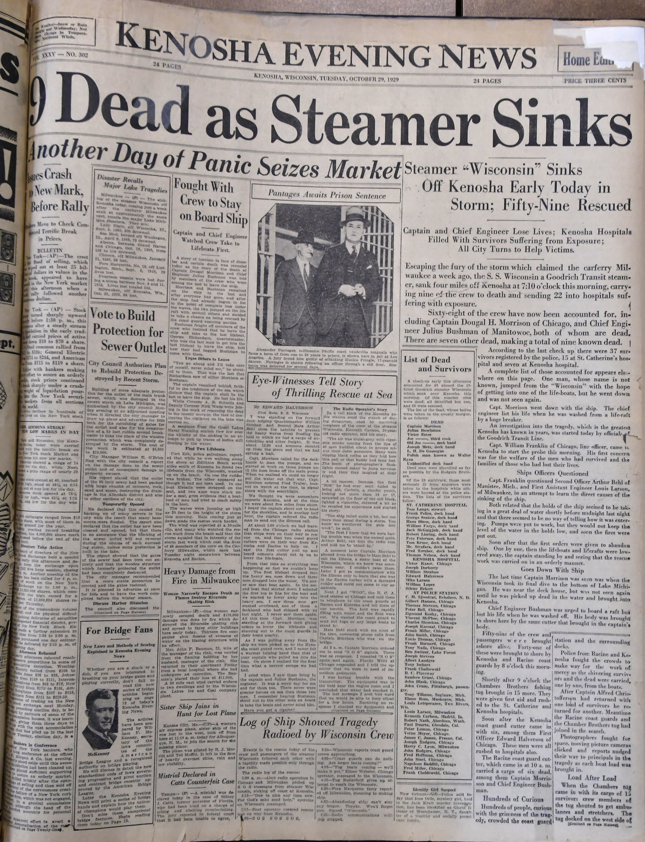 HISTORIC FRONT PAGE